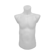 Plastik Çocuk Tors Mankeni Kısa Beyaz