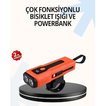 Powerbank Özellikli Bisiklet Işığı Dijital Göstergeli Led Açık