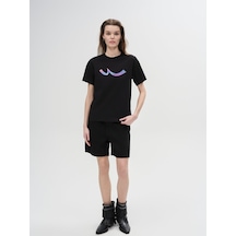 LTB Hologram Logo Baskılı Siyah T-shırt