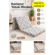 Katlanır Sünger Yatak Çift Kişilik, Tek Kişilik Ölçüler Nevresim Kumaşlı İşbir Sünger Kalitesi 15 Dansite Beyaz Sünger (Yumuşak)