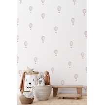 Watercolor Balonlar Sticker Seti Özel Kesimli Mat Yüzeyli Çocuk Bebek Odası Sticker Seti 44 Parça Dijital Baskı