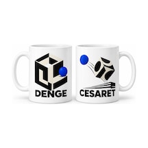 Denge Ve Cesaret 2 Li Porselen Kupa Seti - Model 699 Diğer