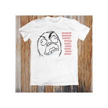 Tarzsokak Beyaz Rage Guy Komik Unisex Harajuku Tee Üstleri Yaz Kawaii Elbise Seviml