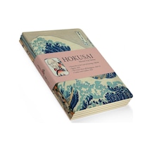 Mount Fuji Series I - A5, Hokusai 4'lü Defter Seti I, Çizgisiz, Toplam 256 Sayfa, Her Biri 64 S Çok Renkli
