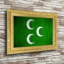 3 Hilal Altın Yaldız Çerçeveli A3 Tablo - Yatay