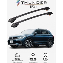 Volkswagen Tıguan R-lıne 2020-sonrası Trx1 Thunder Carrier Kilitli Ara Atkı Taşıyıcı Tavan Barı Gri