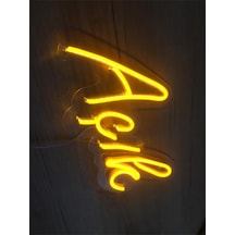 Neon Tabela Neon Dekoratif Duvar Aydınlatması Açık Renkli