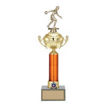 Odak Kupa - Figürlü Kupalar - Bowling Kadın Figürlü Kupalar Fg-056 A - 45 Cm Altın - Beyaz