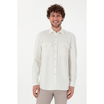 U.s. Polo Assn. Erkek Ekru Gömlek Örme 50305605-vr019 Ecru Ekru
