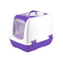 Mikopet Küçük Kapalı Kedi Tuvaleti Mor
