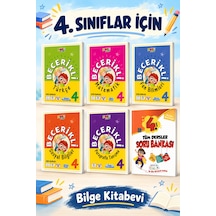 4.sınıf Becerikli Seti Türkçe - Matematik- Fen Bilimleri- Sosyal Bilgiler Soru Bankası- Paragraf -tüm Dersler Soru Bankası