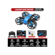 Dowellin D12 Drone Mini Uzaktan Kumanda Uçak Yeni Çocuk Oyuncak Hd Çift D12-wf-blue