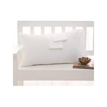 Beyaz Renkli Pamuklu Kumaştan Kapaklı Yastık Kılıfı 2 Adet 50 X 70 Cm Beyaz Tek Ebat 50 X 70 Çok Renkli
