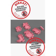 Peppa Pig Ailesi George Mummy Daddy Figürlü 4 Parça Kurabiye Kalıbı Çok Renkli
