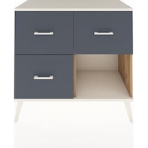 Hyperion Şifonyer 3 Çekmeceli 88x44x80 Çam-aytaşı/antrasit Aytaşı/antrasit