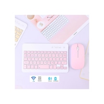 Bluetooth + Usb Wireless Klavye Mouse Seti Sessiz Şarjlı Bt+usb Mouse & Keyboard Set