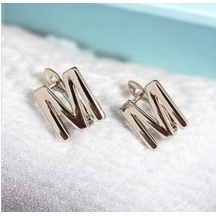 Kadın Rodyum Kaplama M Harf Küpe 887918 Kadın Rodyum Kaplama M Harf Küpe 887918