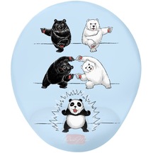 Pandalar Nasıl Oluşur Baskılı Bilek Destekli Mouse Pad Mousepad