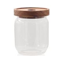 The Mia Ahşap Kapaklı Cam Saklama Kabı 500 Ml Cam0317