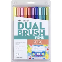 Tombow 10'Lu Retro Renkler Ab-T Dual Brush Pen G.Kalem Seti 56217