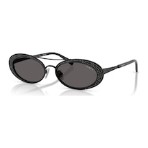 Vogue Vo 4348sb 35287 54 Kadın Oval Siyah Metal Güneş Gözlüğü Siyah
