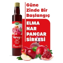 Akzer Kırmızı Sirke 500 Ml - %100 Doğal Fermente Katkısız Elma Nar Pancar Acı Biber Karışımı Cam Şişe