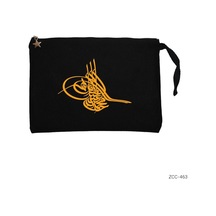 Zepplin Giyim Tuğra Arma Siyah Clutch Astarlı Cüzdan / El Çantası