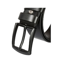 Süzer Deri Siyah Suni Deri Düz Renk 4.5 Cm.lik Spor Kemer - 4500-düz Siyah