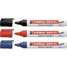 Edding 360 Xl Tahta Kalemi Siyah Mavi Kırmızı 3'lü Paket Çok Renkli