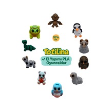 10'lu Set Goril Penguen Koç Baykuş Koyun Kuş Ayı İnek Dinozor