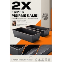 Tr Teflon Ekmek Pişirme Kalıbı Evde Ekmek Yapımı Kalıbı 31 Cm 2 Adet 719575 Diğer