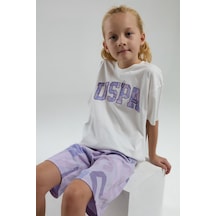 U.S. Polo Assn. U.s. Polo Assn Kız Çocuk Bermuda Takım Us2084 Beyaz