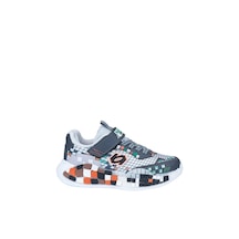Zacoz Erkek Çocuk Oyun Desenli Spor Sneaker Ayakkabı Gri Füme