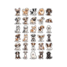 30 Adet Sevimli Karikatür Köpek Sticker Seti - Laptop Defter Telefon İçin Çok Renkli