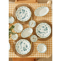 Bella Maison Ocaliptus Stoneware 52 Parça 12 Kişilik Kahvaltı Takımı Yeşil Yeşil