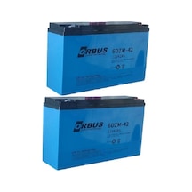 Orbus 12v-42ah 40ah Amper Dar 2'li Paket E-bıke Akü-2025 Üretim Ebatlar: 267x78x170mm Elektrikli Bisiklet Akü E-bike Akü