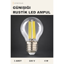 Onerous 4w E27 Günışığı Rustik Led Ampul, 3'lü, 220v