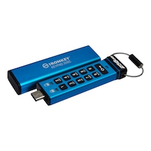 Kingston Ironkey 256 GB Keypad 200 Fıps 140-3 Taşınabilir Type-c Flash Bellek