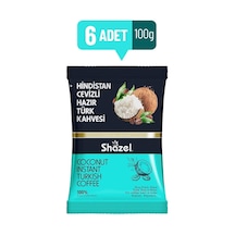 Shazel Hindistan Cevizli Hazır Türk Kahvesi 6 Adet 100 Gr