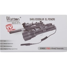 Profesyonel P50'led 3.000 Lümen Şarjlı Watton Wt-150 Çok Renkli