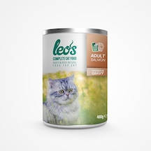 Leos Somon Parça Etli Soslu Konserve Yetişkin Kedi Maması 24 x 400 G