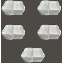 Dağyüce 36/d Tek Kullanımlık Köpük İskender Kapaklı Kase Kutu - 23.5x15 Cm. - 20 Adetlik 5 Paket