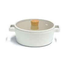 Neoflam Fika Cam Kapaklı Alüminyum Döküm Tencere 22Cm
