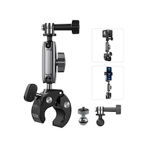 Gidonu Bisiklet Montaj Kelepçeleri Için Hero 13 12 11 10 9 Djı Osmo Action 5 Pro 4 3 360 Çift Top Başlı Kelepçe T Diğer