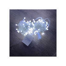 Beyaz Işık 100 Led Damla Uçlu 10 Metre Şeffaf Kablo Diğer