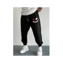 Tarzsokak Hypemode Expression Print Drawstring Waist Eşofman Altı Siyah