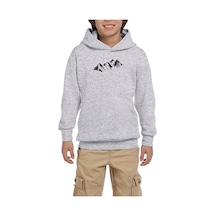 Zepplin Giyim Black Mountains Gri Çocuk Kapşonlu Sweatshirt Gri
