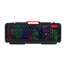 Everest KB-R800 METAFOR Usb Kablolu Gökkuşağı Aydınlatmalı Metal Yüzey Gaming Q Klavye