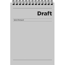 Keskin Color A4 Çizgili Bloknot Draft - Gri