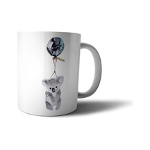 Uçan Balon Ve Koala Illüstrasyon Baskılı Kupa Bardak - Anı108 Renkli